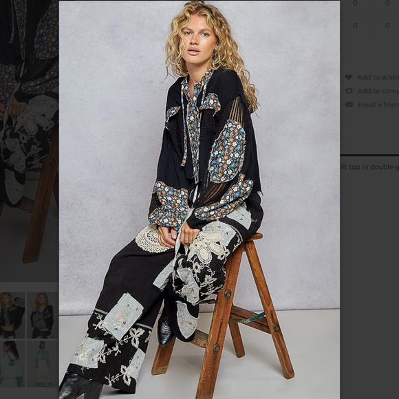 POL “ Candy “ POL Double Gauze Top / Jacket with Frayed Edge Detail 53 - Picture 7 of 8